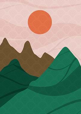 Nature Sun Mountain layer