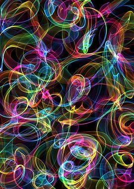 Rainbow Smoke Particles