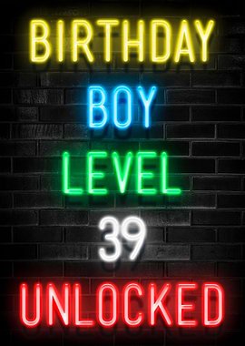 BIRTHDAY BOY LEVEL 39