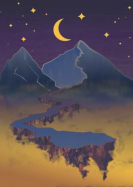 Neon Smoky Rocky Mountains