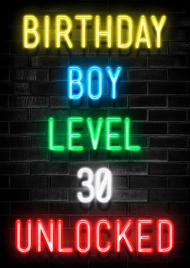 BIRTHDAY BOY LEVEL 30