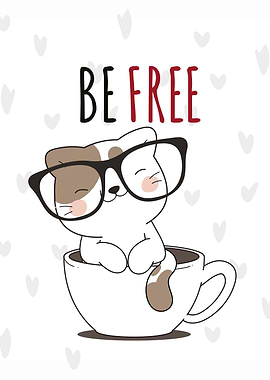 cute cat Be Free