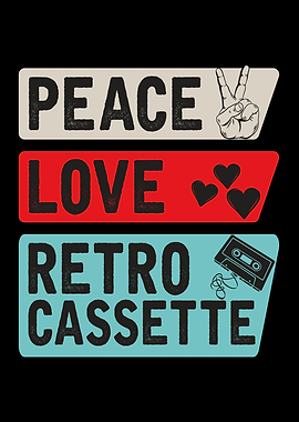 Peace Love Retro Cassette