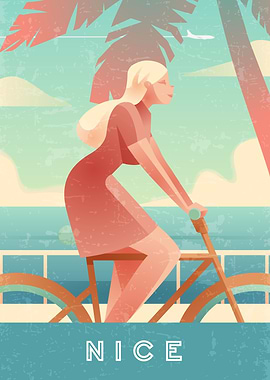 Nice France Retro travel