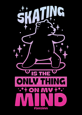 Skateboard Bear Cool Child