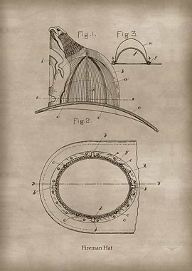 Vintage Fireman Hat