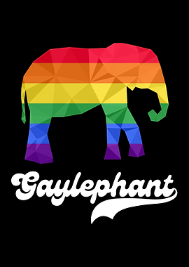 Gay Elephant LGBTQ Rainbow