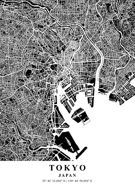 Tokyo City Map Japan
