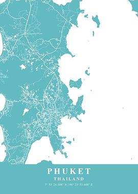 Phuket Beach Plane Map
