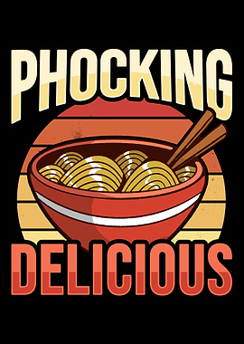 Asian pho noodle soup