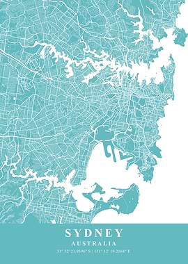 Sydney Beach Plane Map