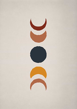 Boho Minimalist Moon Phase