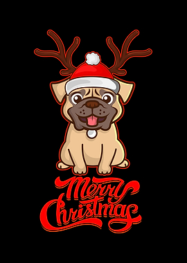 Pug Ugly Christmas Merry