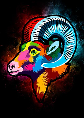 Bighorn Sheep Head Smoky