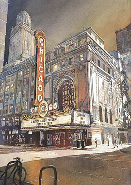 Chicago Theatre painting