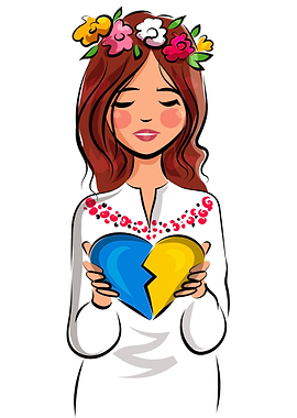 Ukrainian Girl with Flag