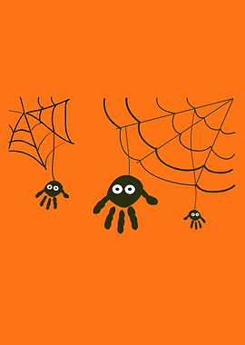 Spider with hand prints