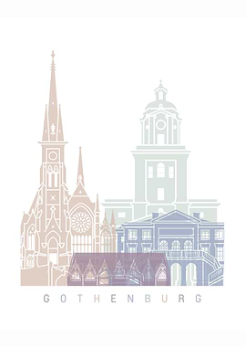 GOTHENBURG SKYLINE POSTER