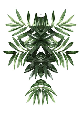 Vintage leaf minimal shape