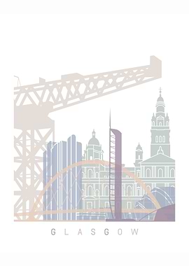 GLASGOW SKYLINE POSTER