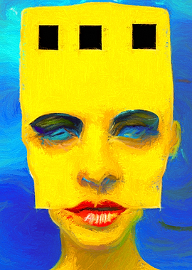 Abstract painting of a fem