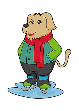 Dog Ice skater Ice skates
