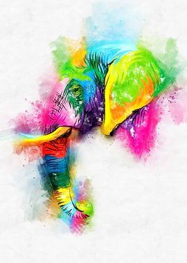 Elephant Head Watercolor