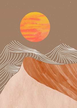 Mountain desert poster