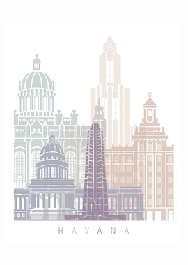 HAVANA SKYLINE POSTER