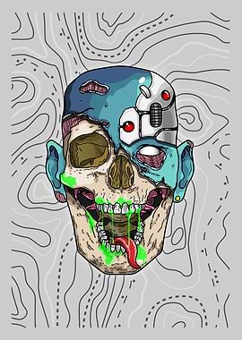 The dead Cyborg zombie