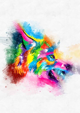 Wolf Head Watercolor