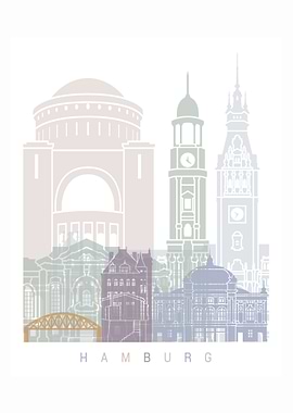 HAMBURG SKYLINE POSTER