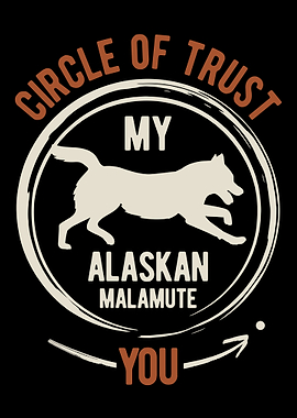 Funny Alaskan Malamute Dog