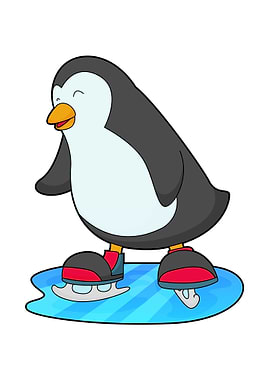 Penguin Ice skater Ice