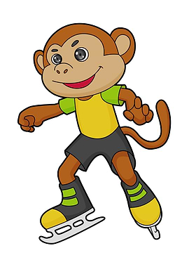 Monkey Ice skater