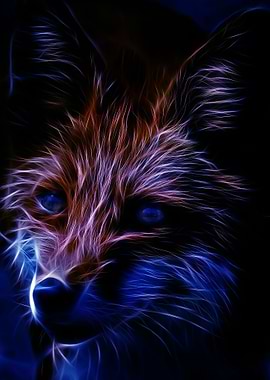 Fox Neon Art
