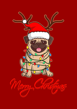Pug Ugly Christmas Merry