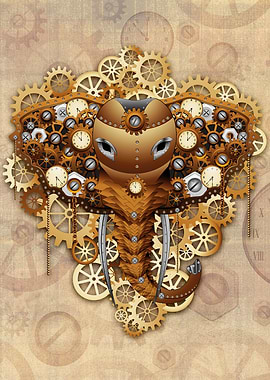 Steampunk Elephant Machine