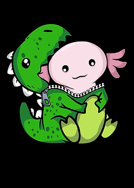 Axolotl Gift Kids Dinosaur