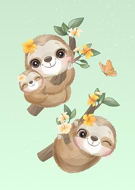 Cute sloth