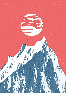 Abstract Mountain art