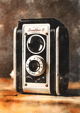 Watercolor Old Camera