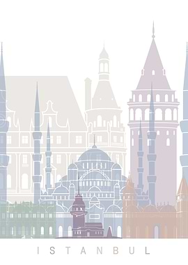 ISTANBUL SKYLINE POSTER