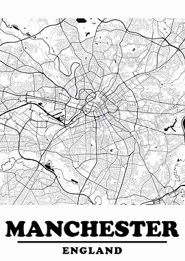Minimal Manchester Map