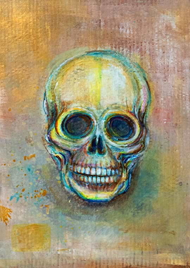 Acrylic Skull Painting