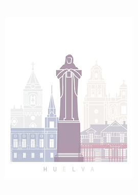 HUELVA SKYLINE POSTER