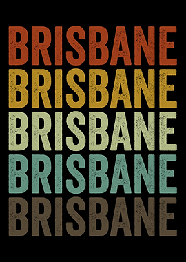 Brisbane Australia Retro
