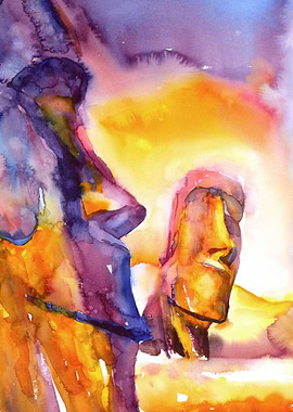 Easter Island Chile art