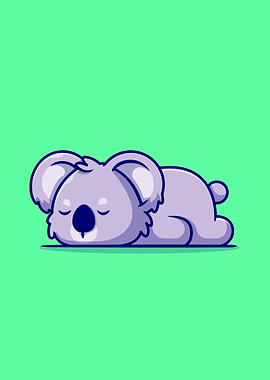 Cute koala sleeping