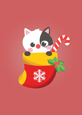 Christmas cat present